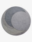 Haoseo Grey Geometric Round Rug