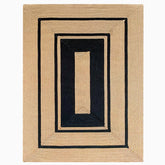 Tapis en jute rayé tressé