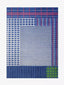 Checkered blue tufted rug - Houseoon