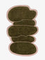 Olive odd shaped rugs