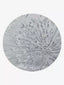 Silver Modern Abstract Round Rug