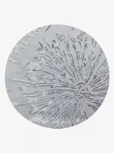 Silver Modern Abstract Round Rug