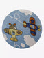 Giselle Cartoon Airplane Design Rug - Houseoon