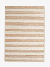 Jute-Bouclé-Teppich mit Streifenbordüre