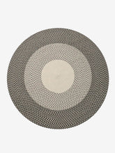 Tapis rond en laine de couleurs mélangées