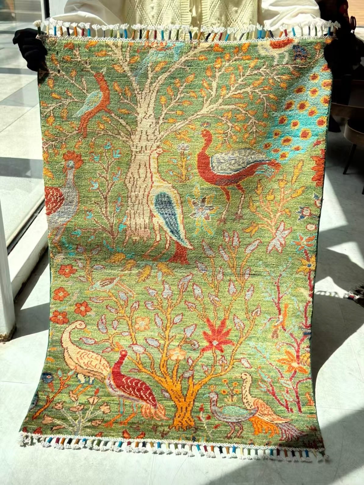 Hand-Knotted Wool Rug - Houseoon
