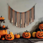 Halloween Ghost Macrame Wall Hanging | Handmade Cotton Cord Wall Decor