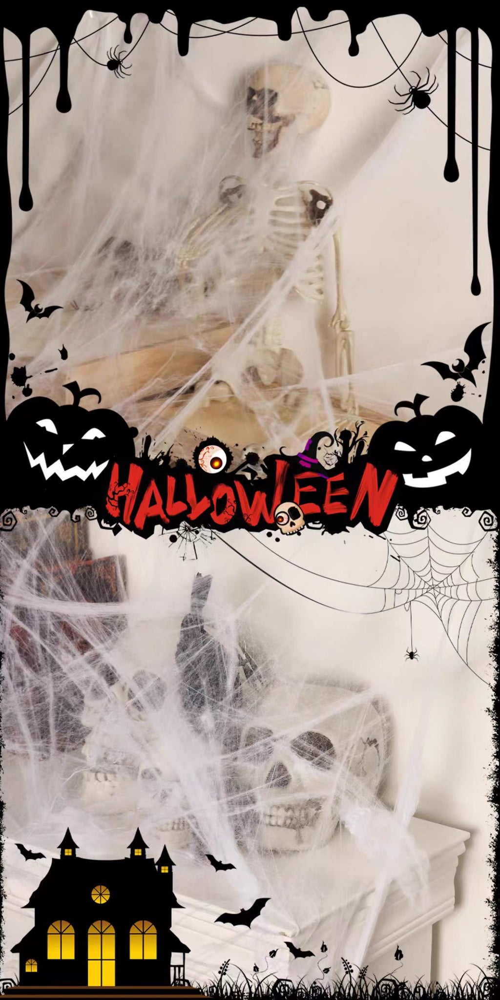 Stretch Cotton Spider Web Halloween Decor