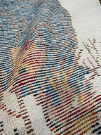 Hand‑Knotted Wool Art Rug | Stag with Globe Motif