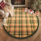Round Christmas Area Rug | Custom Size & Material Available, Xmas Home Decor Carpet