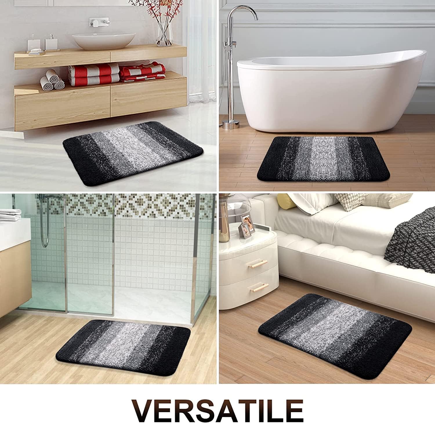 Tapis de bain en microfibre doux et absorbants