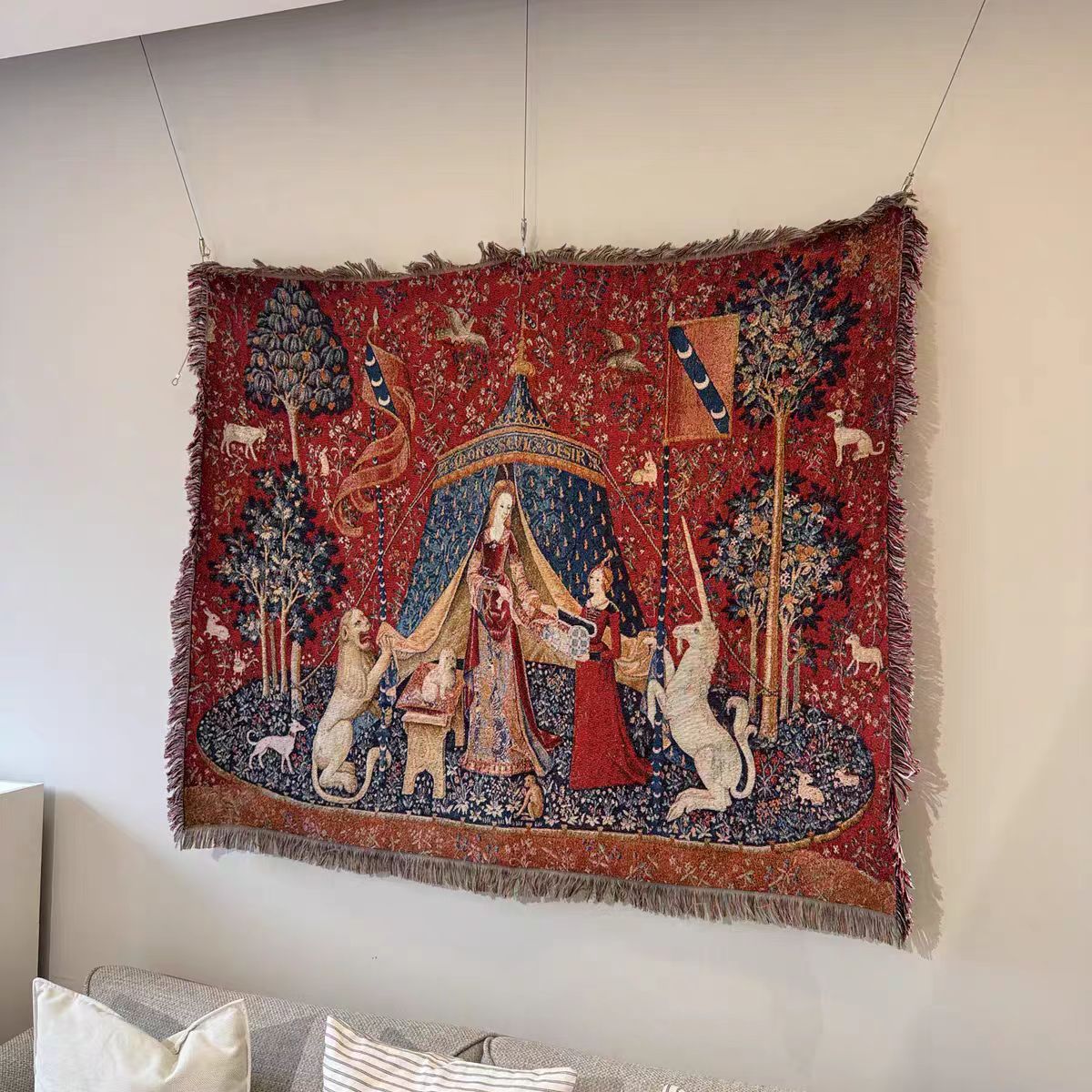 Medieval Unicorn Tapestry | Vintage Wall Hanging for Home Decor Main image
