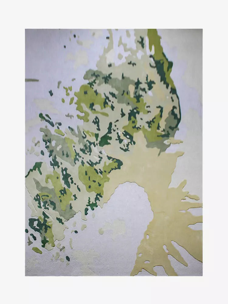 Kenyao Green Abstract Area Rug Main image