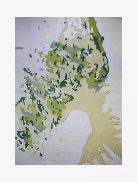 Kenyao Green Abstract Area Rug