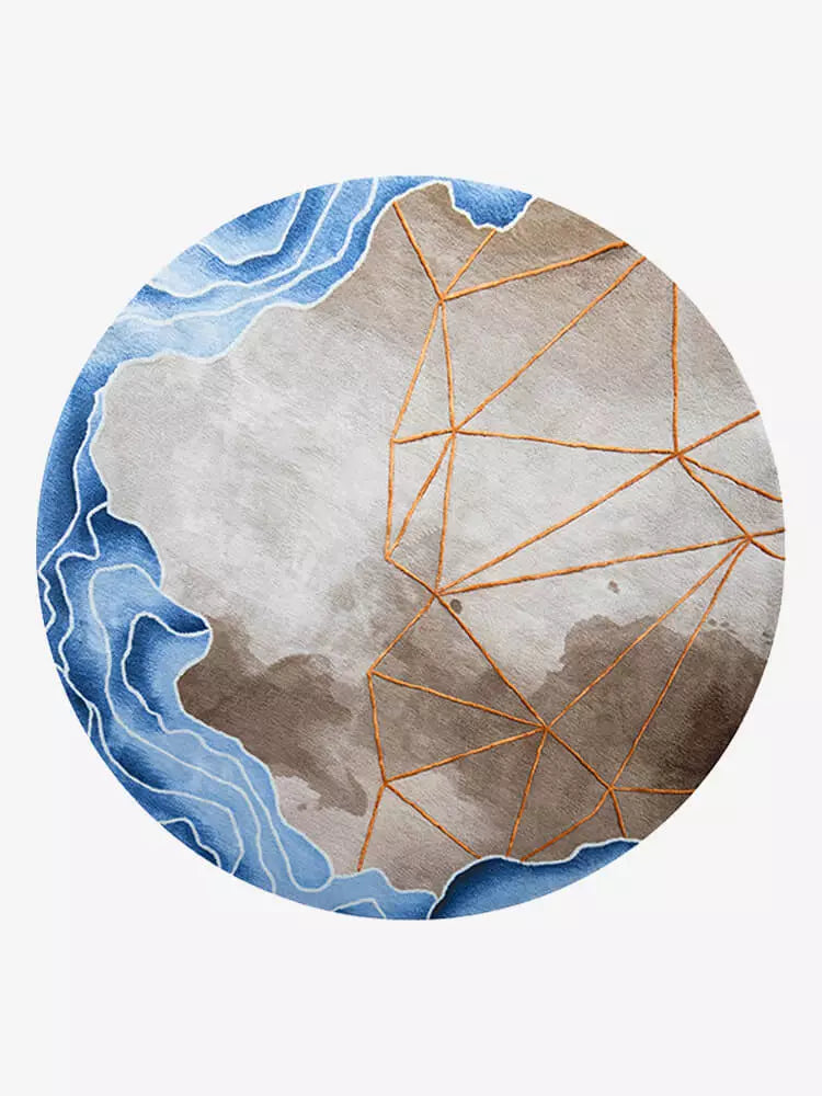 Belle Abstract Larger Round Rug Main image