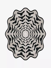 Black and White Irregular Shape Rug