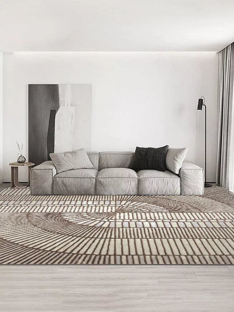 Mirres Brown Stripes Area Rug
