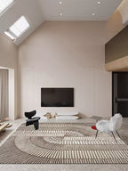 Mirres Brown Stripes Area Rug