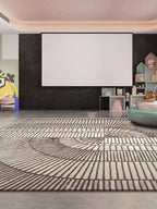 Mirres Brown Stripes Area Rug