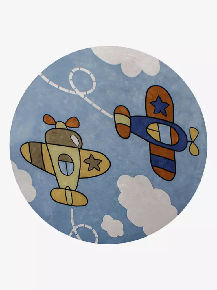 Giselle Cartoon Airplane Design Rug Main image