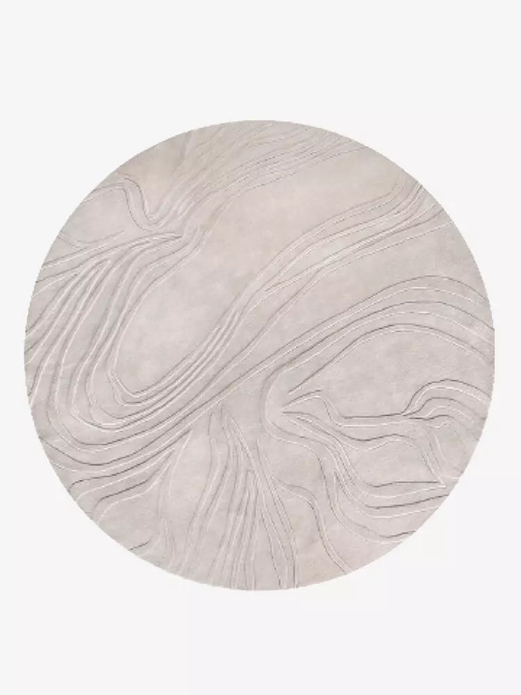 Gemma Waves Abstract Round Rug