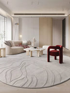 Gemma Waves Abstract Round Rug