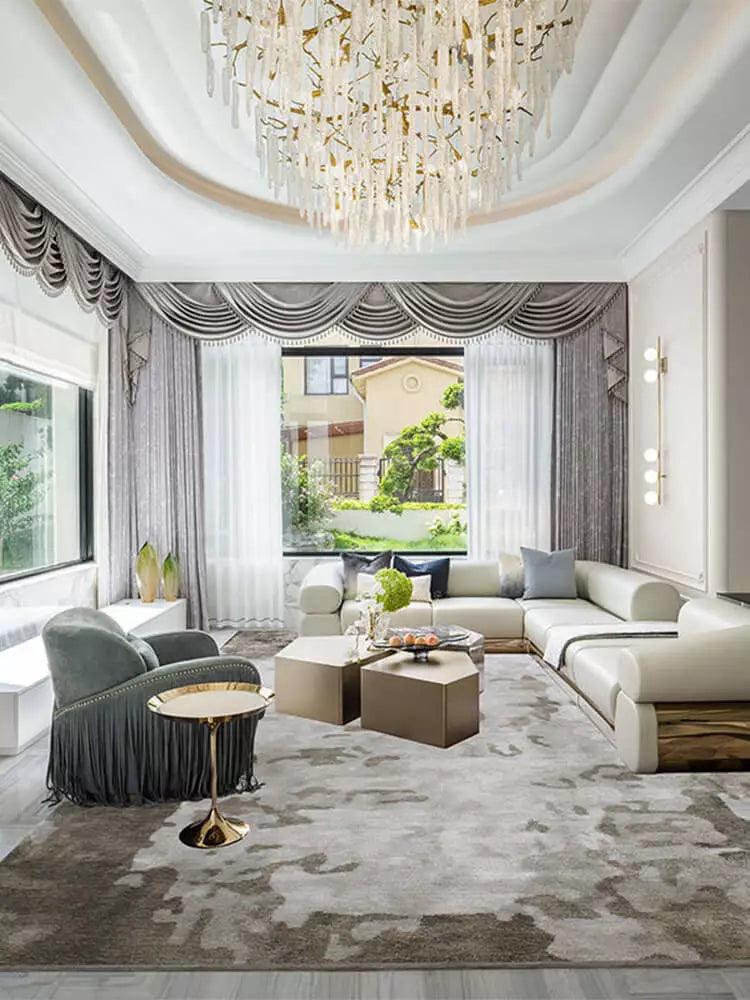 Stain Abstract Handmade Rug