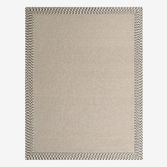 Tapis rectangulaire en laine tressée de qualité supérieure