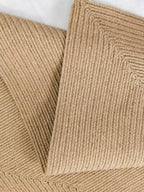 Rectangular woven jute rug