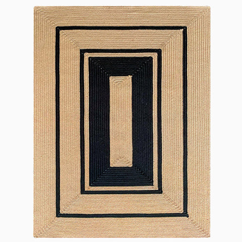Braided Striped Jute Rug