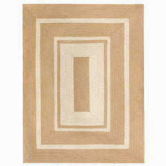 Braided Striped Jute Rug