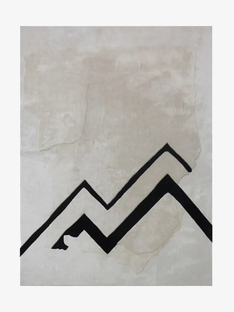 Modern Abstract Mountain Area Rug Main image