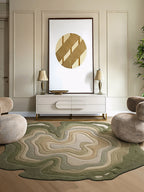 Handmade Olive Wool Area Rug