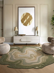 Handmade Olive Wool Area Rug