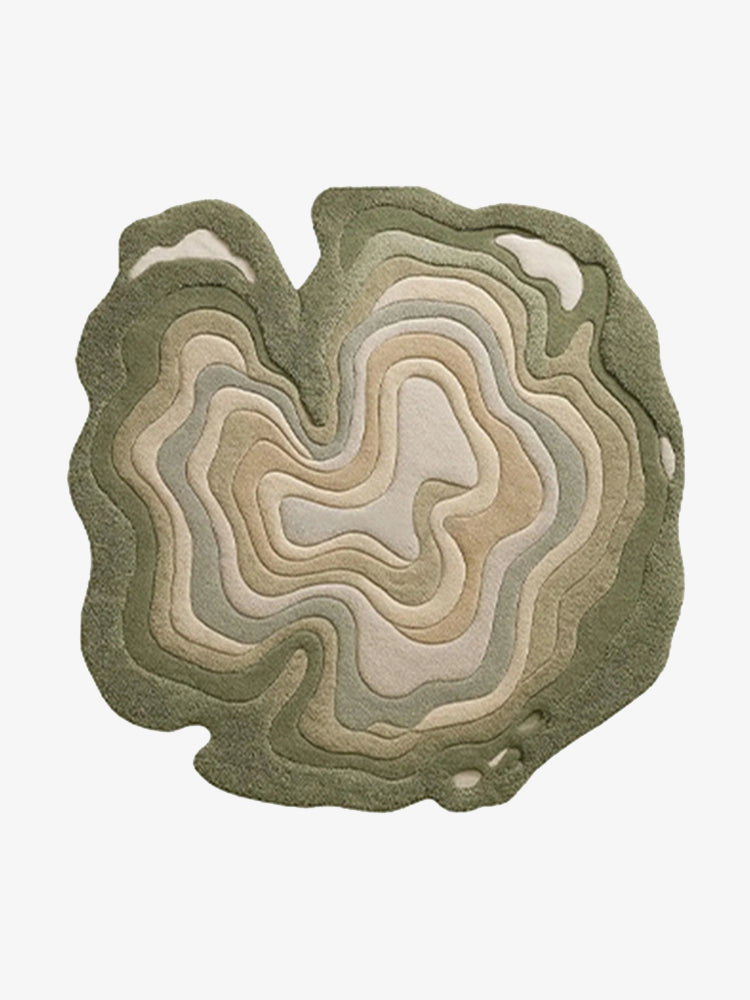 Handmade Olive Wool Area Rug Main image