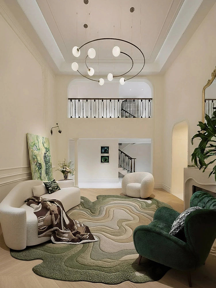 Handmade Olive Wool Area Rug