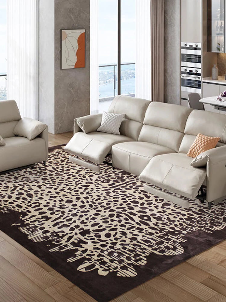 Leopard pattern rug