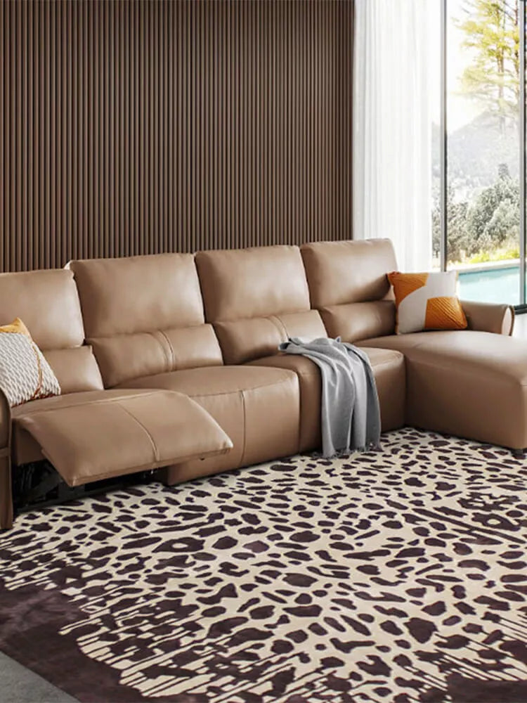 Leopard pattern rug