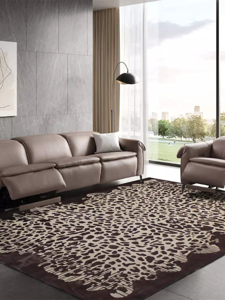 Leopard pattern rug