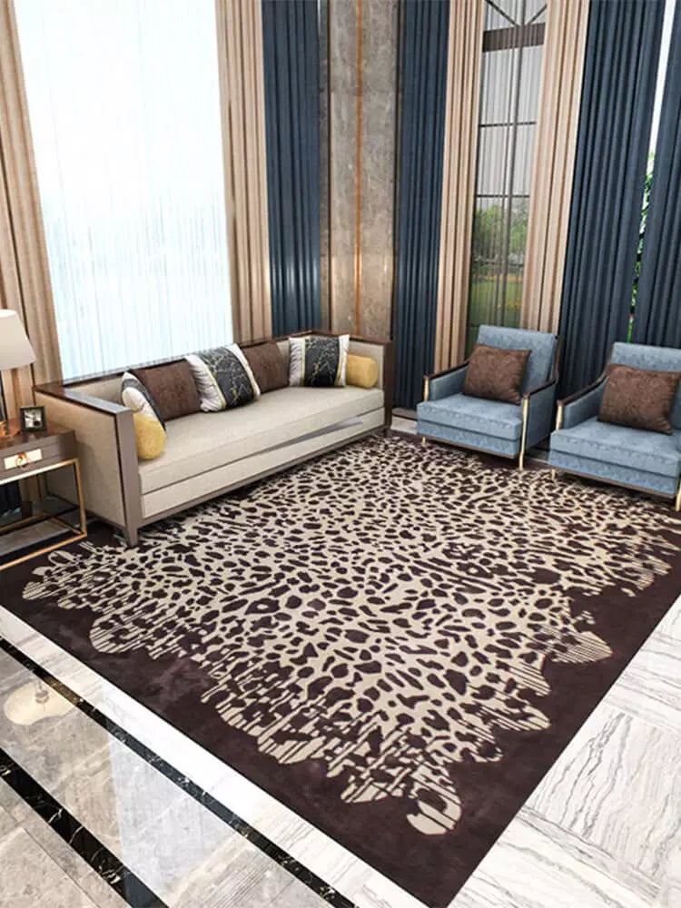 Leopard pattern rug