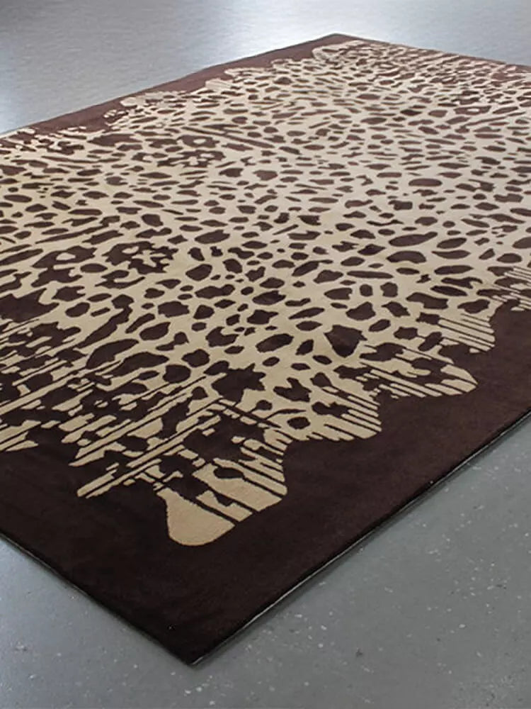Leopard pattern rug