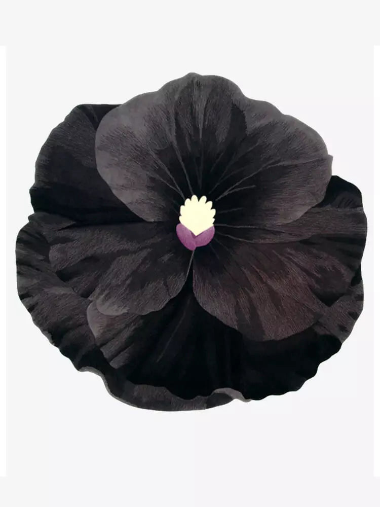 Black flower shaped rugs