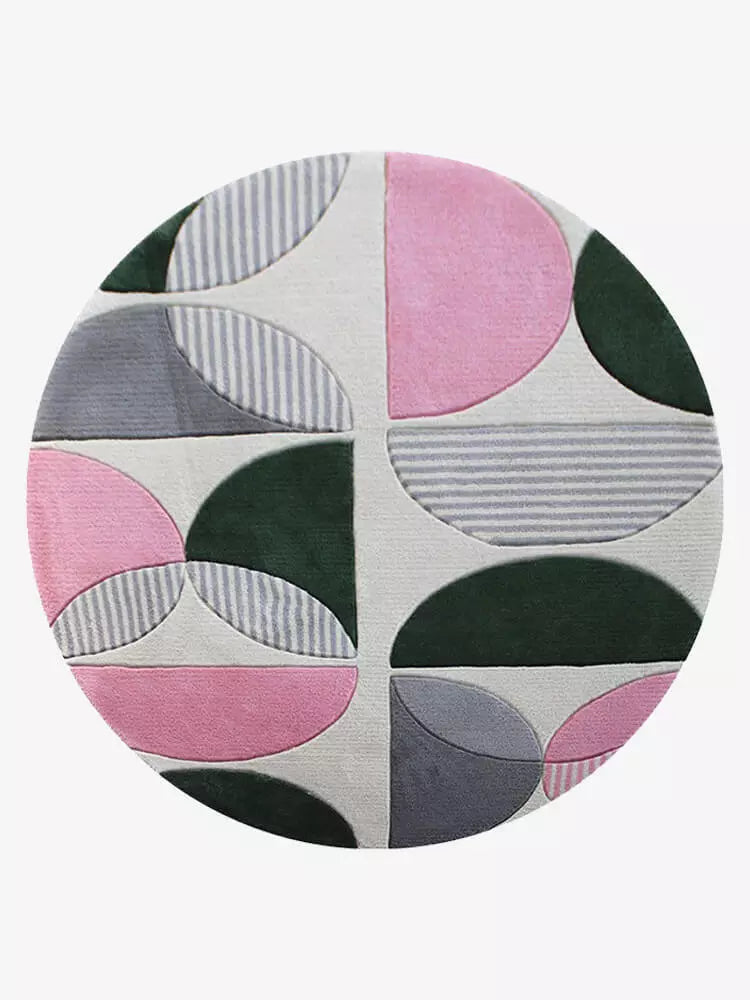 Marron Textured Round Rug Main image