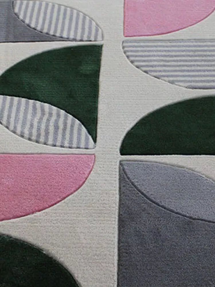 Marron Textured Round Rug