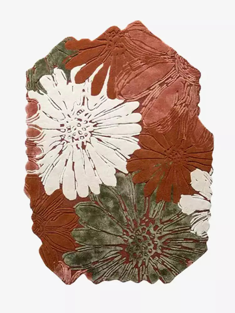 Feuage irregular shaped area rugs Main image