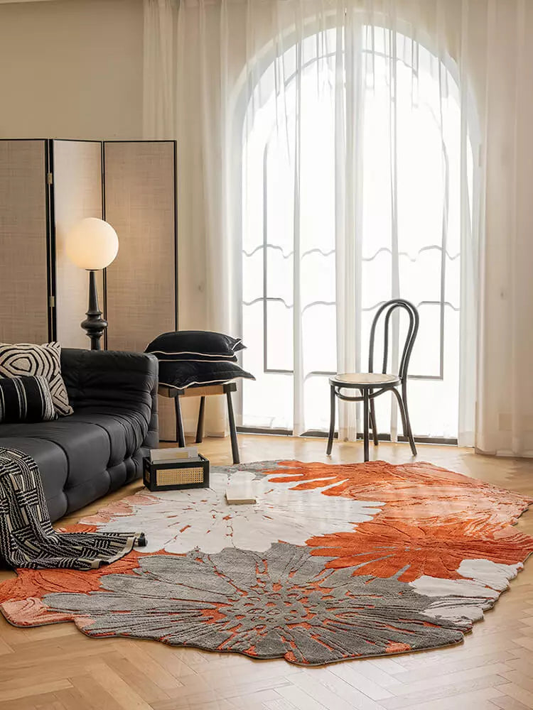 Feuage irregular shaped area rugs