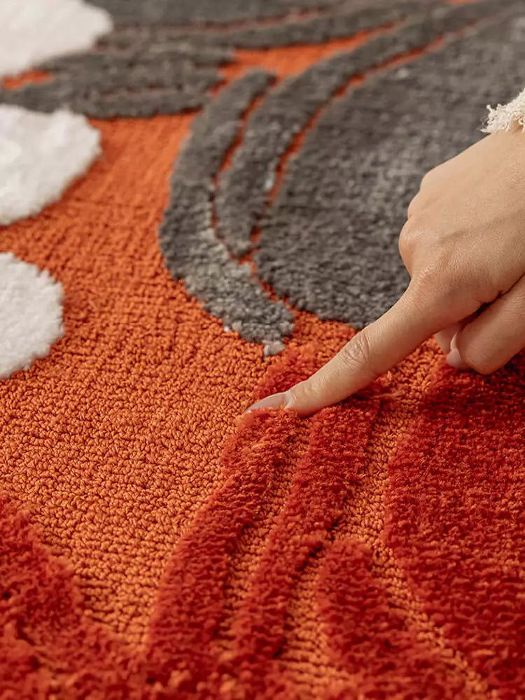 Feuage irregular shaped area rugs