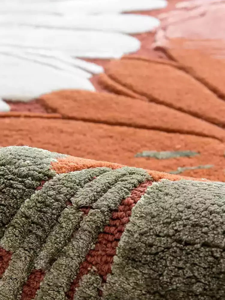 Feuage irregular shaped area rugs