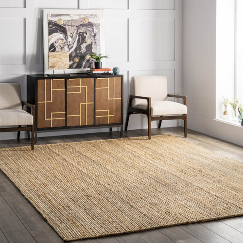 Natural area jute rug