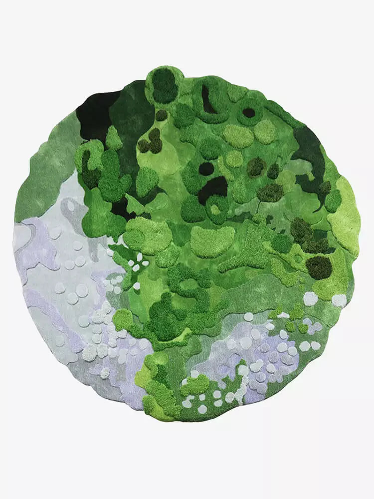 Oasis irregular Shaped Green Rug Main image